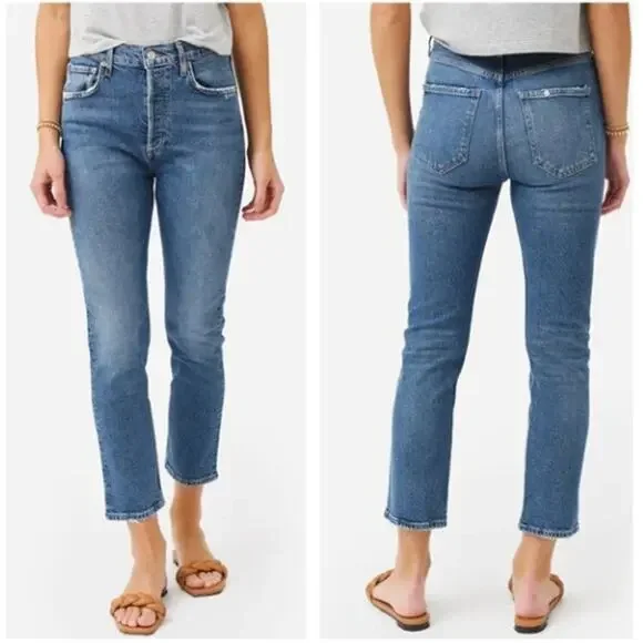 Agolde Women's Riley High Rise Straight Crop Jeans Style A056B 1370 Sz 29 - Picture 7 of 8